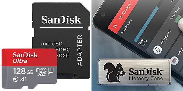 MicroSDXC SanDisk Ultra 128 GB A1 barata