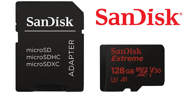 Tarjeta MicroSDXC SanDisk Extreme A1 de 128 GB