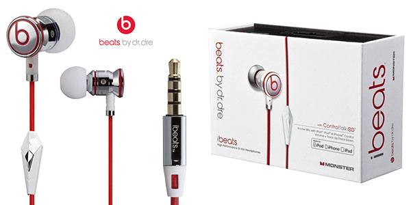 Auriculares in-ear Monster Beats by Dr. Dre con cable y micro baratos