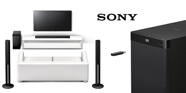 ▷ ¡SÓLO HOY! Barra de sonido 5.1 Sony HTRT4 con 2 altavoces verticales,  subwoofer y conexión NFC por sólo 269€ con envío gratis (33% dto.)