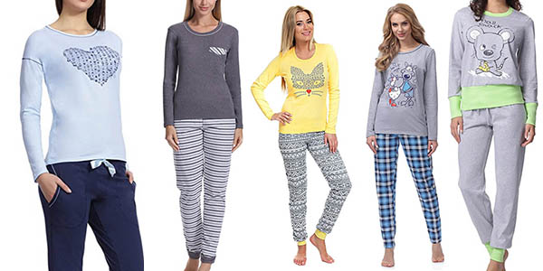 Italian Fashion IF pijamas de manga larga con diferentes estampados para mujer con gran relación calidad-precio