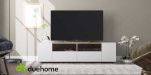 Mueble de salón y TV Duehome Tamiko blanco artik y roble canadian chollo en eBay