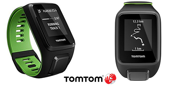 Reloj deportivo Tomtom Runner 3 Cardio + Music negro y verde de talla grande barato