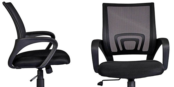 silla de oficina reclinable con ruedas para posición corporal correcta