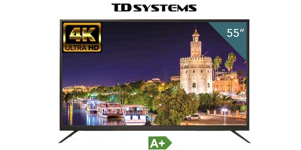 Televisor LED TD Systems K55DLM7U UHD 4K de 55" chollo en Amazon 