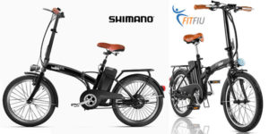 Bicicleta eléctrica plegable Fitfiu Compact con cambio Shimano barata