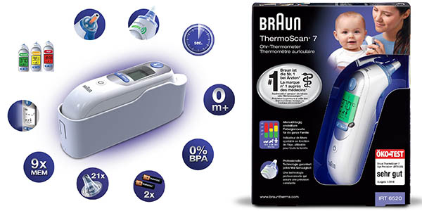 Braun ThermoScan 7 termómetro oído bebés preciso