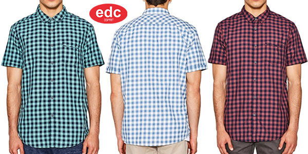 Camisa EDC by Esprit de manga corta para hombre barata