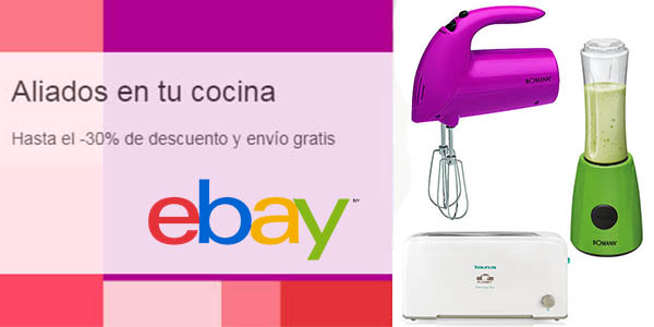 eBay promoción pequeño electrodoméstico con cupón PNAVIDAD10