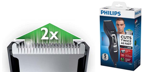máquina cortapelos Philips Hairclipper HC3410-15 varias longitudes corte