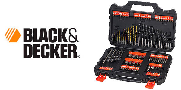 Pack Black and Decker A7200 de 109 piezas para atornillar y taladrar