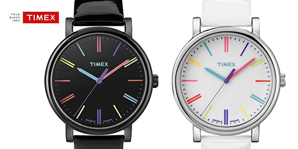 Reloj analógico Timex T2N791 con correa de cuero para mujer barato en Amazon Moda