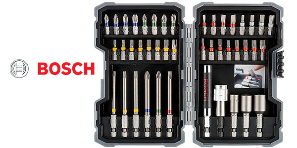 Set Bosch profesional de 43 puntas para atornillar y llaves de vaso barato