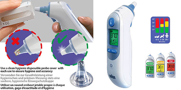 termómetro auricular Braun Thermoscan 7 fácil uso precisión profesional