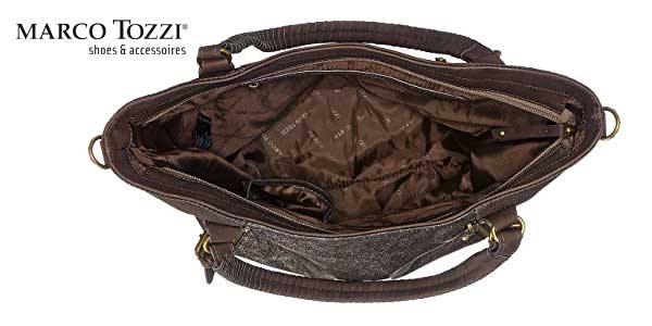 Bolso Shopper Marco Tozzi 61023 en color marrón chollo en Amazon Moda