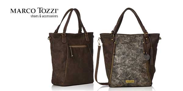 Bolso Shopper Marco Tozzi 61023 en color marrón barato en Amazon Moda