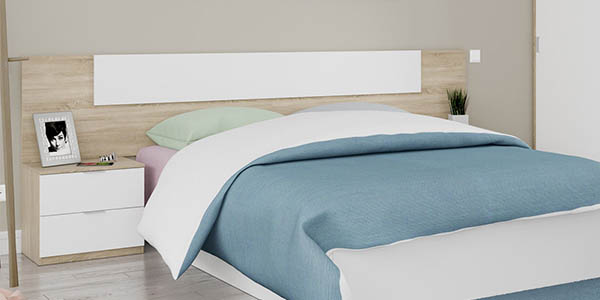 cabezal cama diseño nórdico mesitas noche gran relación calidad-precio
