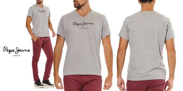 Camiseta Pepe Jeans Eggo V para hombre barata en Amazon Moda