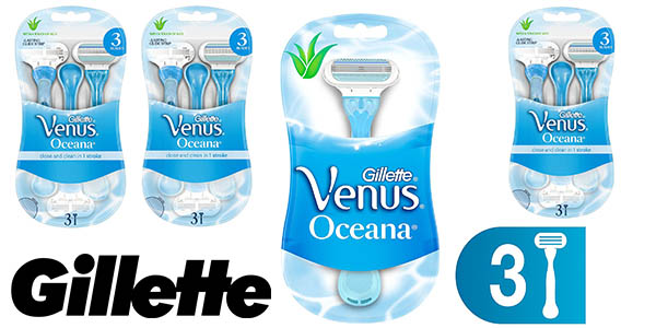Gillette Venus Oceana pack 4 paquetes 3 unidades chollo