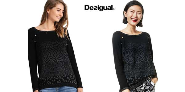 Jersey suéter Desigual Gaea para mujer chollazo en Amazon Moda