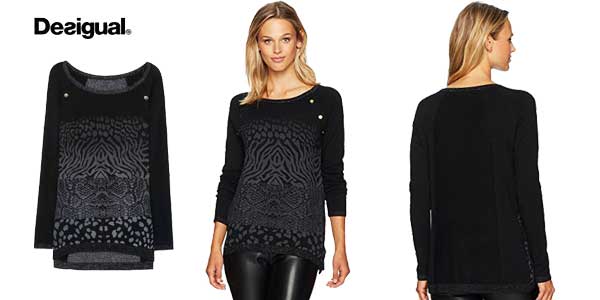 Jersey suéter Desigual Gaea para mujer barato en Amazon Moda