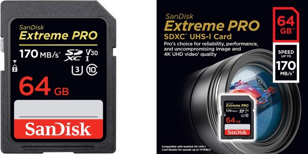 Tarjeta de memoria SanDisk Extreme PRO SDXC de 64 GB barata
