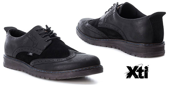 Zapatos Xti Oxford de color negro para hombre baratos