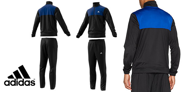 Chándal Adidas Back 2 Basics de color negro y azul para hombre en oferta