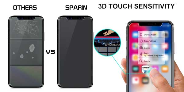 Pack de 3 Protectores de pantalla cristal templado para iPhone X Sparin chollo en Amazon 