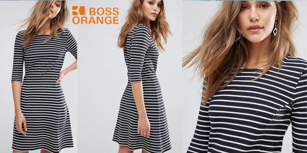 Vestido Boss Orange by Hugo Boss en color azul para mujer chollo en Amazon Moda