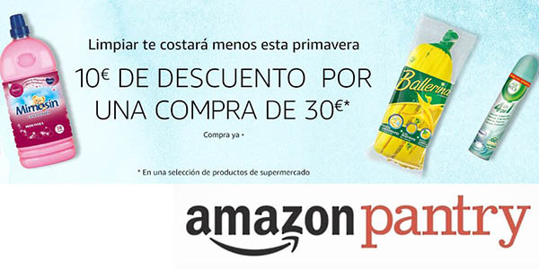 Amazon Pantry promoción con descuento en productos de limpieza doméstica