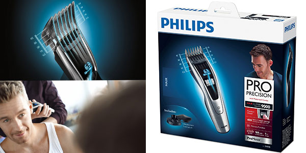 Chollo cortapelos Philips HC9490/15 con cuchillas de titanio y 3 peines guía