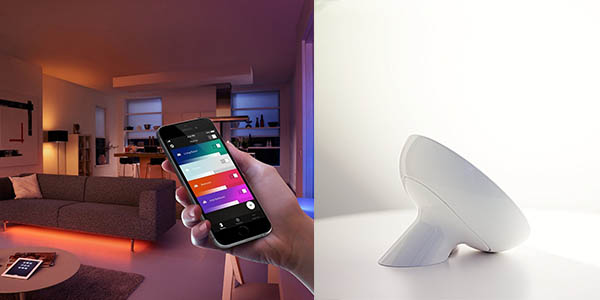 Lámpara Philips Hue Bloom con aplicación móvil idónea para crear escenas cromáticas en oferta