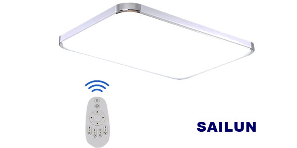 PlafÃ³n LED regulable Sailun de 48W con mando a distancia barato en Amazon