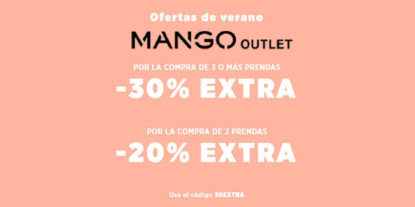 Mango Outlet cupón descuento 30EXTRA julio 2019