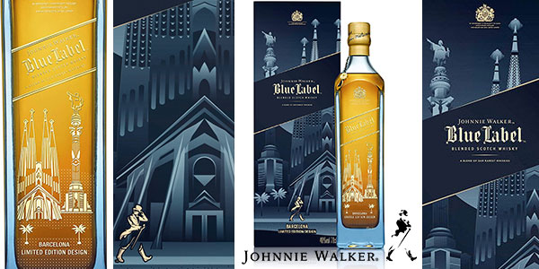 Whisky Johnnie Walker Blue Label de 700 ml Edición Limitada Barcelona rebajado