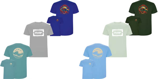 Pack 3x Camisetas Tarif Surf en varios colores