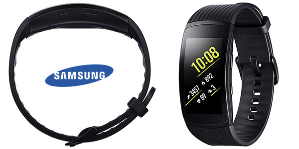Pulsera cuantificadora Samsung Gear Fit 2 Pro de color negro barata