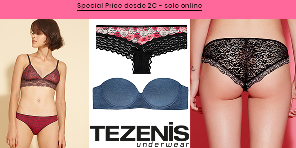 Tezenis Special Prize ofertas en ropa interior para mujer marzo 2018