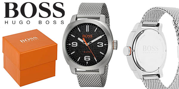 Hugo Boss Cape Town reloj de pulsera en malla de acero plateado para hombre barato