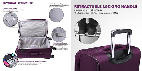 maleta cabina de tela resistente con ruedas WindTook barata