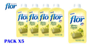 Pack de 5 botellas de Suavizante concentrado Flor fragancia Heno de Pravia para 225 lavados barato en Amazon