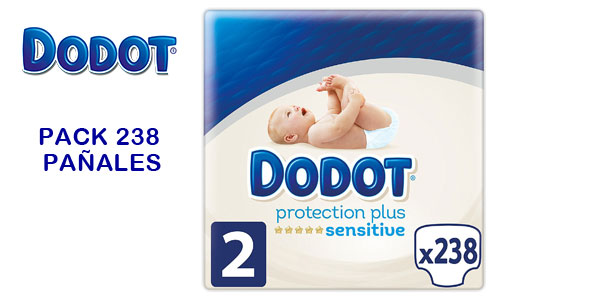 ▷ Chollazo Pack Pañales Dodot Protection Plus Sensitive por sólo 30,92€ con  envío gratis (-38%)