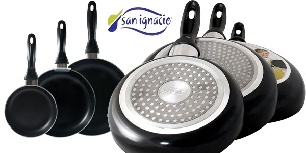 Chollazo Pack 3 Sartenes San Ignacio de aluminio prensado Chollazo Pack 3 Sartenes San Ignacio de aluminio prensado