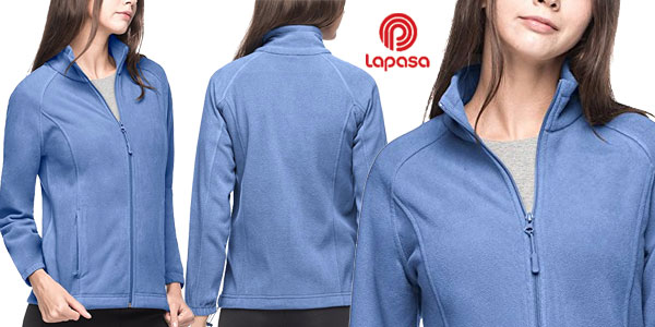 Sudadera de forro polar con cremallera LAPASA L19 para mujer chollo en Amazon