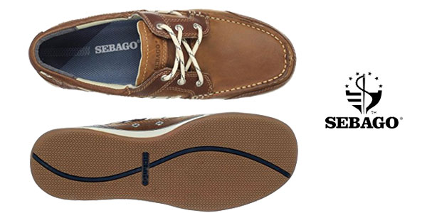 Zapatos náuticos Sebago TRITON THREE EYE en color marrón chollo en Amazon