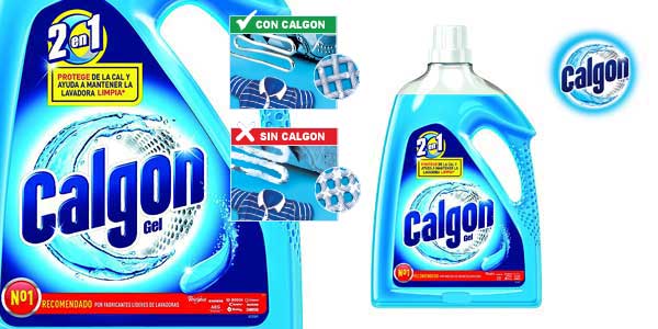 ▷ Chollo Botella 2,25 litros de Gel Calgón Antical para lavadora por sólo  12,99€ (24% de descuento)