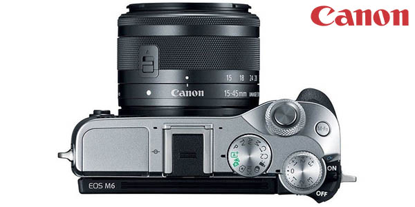 Cámara EVIL Canon EOS M6 de 24.2 MP + EF-M 15-45MM barata