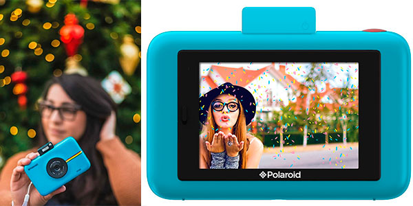 Cámara digital instantanea Polaroid Snap Touch de color azul de 13MP con Bluetooth y pantalla táctil barata