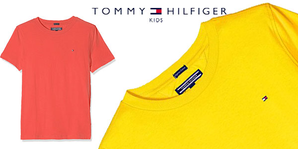 Camiseta Tommy Hilfiger AME Original para niños en 4 colores chollo en Amazon